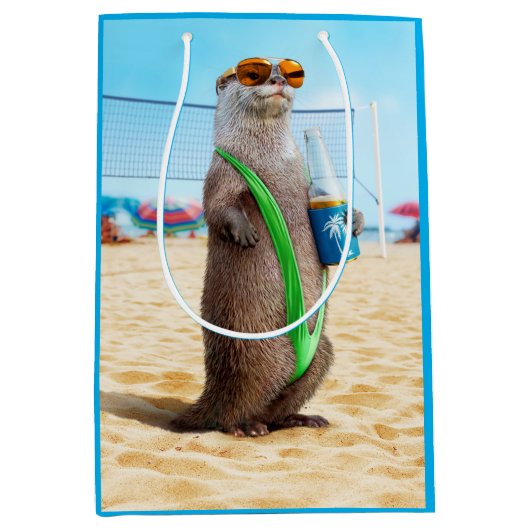 Otter Wearing Mankini Medium Cadeauzakje (Voorkant)