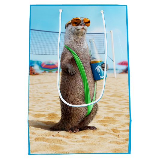 Otter Wearing Mankini Medium Cadeauzakje (Achterkant)