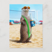 Otter Wearing Mankini Uitnodiging Briefkaart (Voorkant)