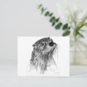 Otter Whiskers Briefkaart (Staand voorkant)