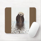 Otter Wildlife Image Muismat (Met muis)