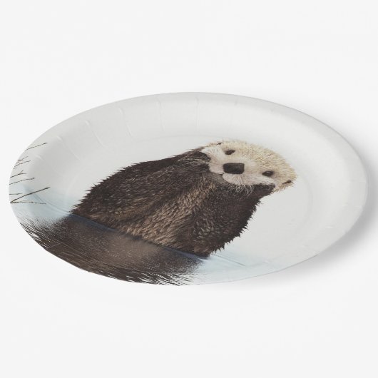 Otter Wildlife Image Papieren Bordje (Gekanteld)