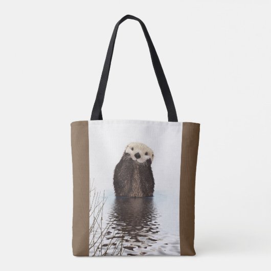Otter Wildlife Image Tote Bag (Achterkant)