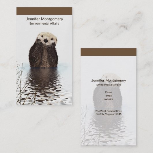 Otter Wildlife Image Visitekaartje (Voorkant / Achterkant)