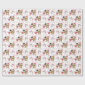 Otter With Snowman In Winter For Christmas Holiday Cadeaupapier (Vlak)