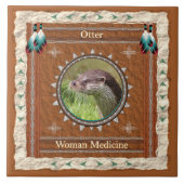 Otter-Woman Medicine- Keramische tegel Tegeltje (Voorkant)