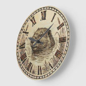 Otter Wooden Wall Clock Grote Klok (Hoek)