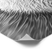 Otter Woodland Modern Portret zwart wit Poster (Hoek)