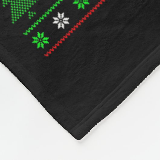 Otter Xmas Lights Ugly Santa Hat Otter Christmas  Fleece Deken (Hoek)