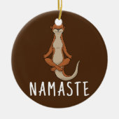 Otter Yoga Keramisch Ornament (Voorkant)