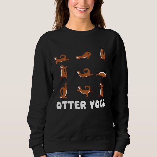 Otter Yoga Pose Meditation Workout Exercise Fitnes Trui (Voorkant)