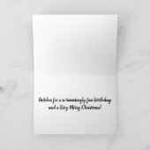 OTTER ZEG VROLIJKE KERST "VERJAARDAG" VOOR U FEESTDAGEN KAART (Binnen)