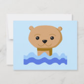 Otter zwemmen. kaart (Achterkant)