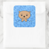 Otter zwemmen. vierkante sticker (Tas)