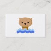 Otter zwemmen. visitekaartje (Achterkant)