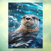 Otter Zwemt Raamsticker (Vel 3)