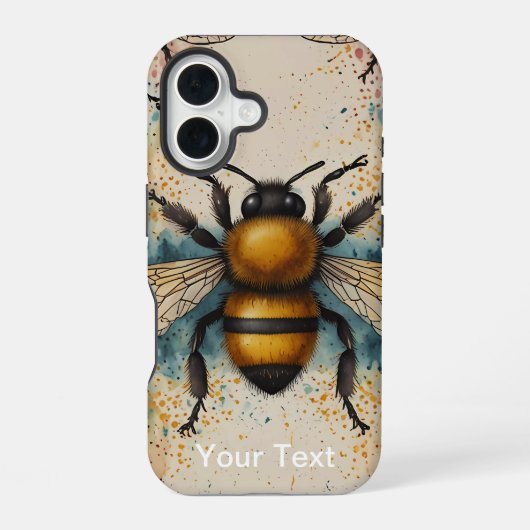OtterBox Bij Patroon Design iPhone 16 Hoesje (Achterkant)