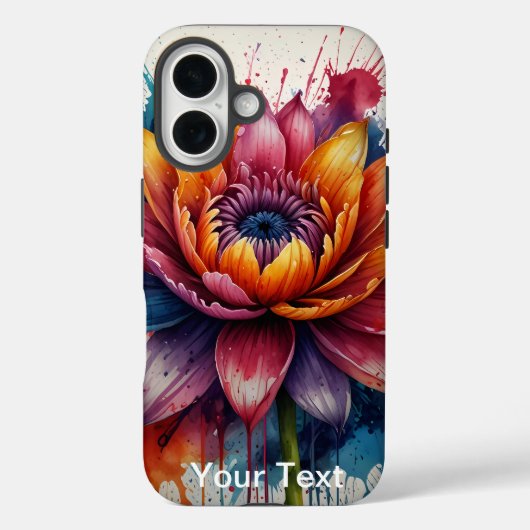 OtterBox Flower Watercolor Case-Mate iPhone Case (Achterkant)