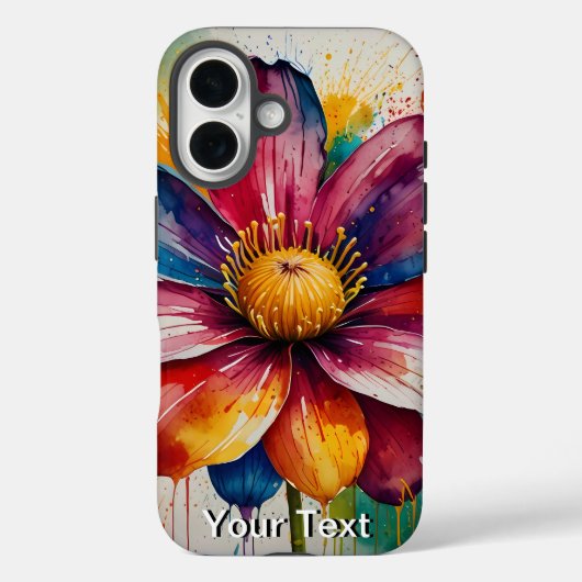 OtterBox Flower Watercolor Case-Mate iPhone Case (Achterkant)