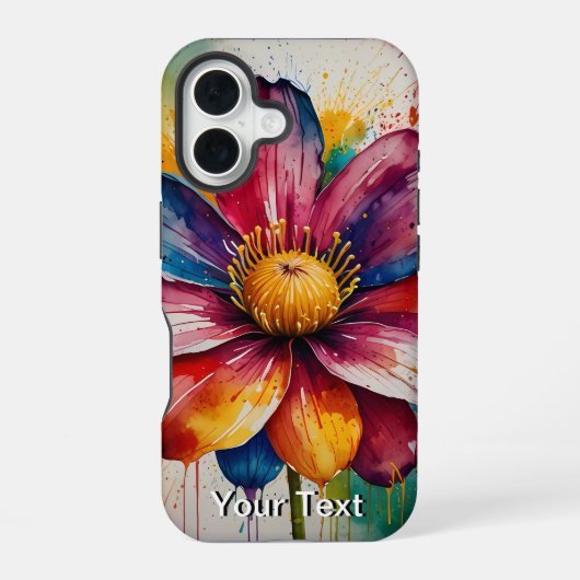 OtterBox Flower Watercolor iPhone 16 Hoesje (Achterkant)