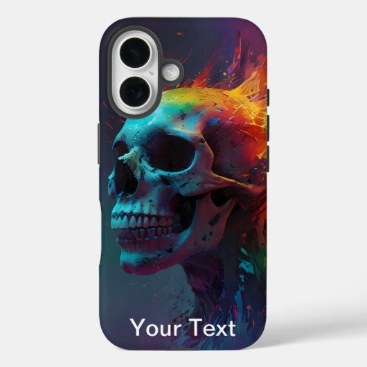 Otterbox Inferno Zombie Skull Infernal Flame Case-Mate iPhone Case (Achterkant)