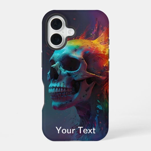 Otterbox Inferno Zombie Skull Infernal Flame iPhone 16 Hoesje (Achterkant)