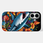 OtterBox Shark Flower Watercolor Case-Mate iPhone Case (Achterkant (horizontaal))