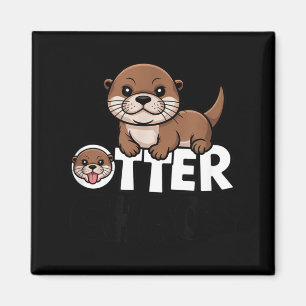 Otterchaos Grappige Dierenliefhebber Schattige Gez Magneet