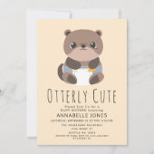 otteren schattig otter dierlijk Baby shower uitnod Kaart (Voorkant)
