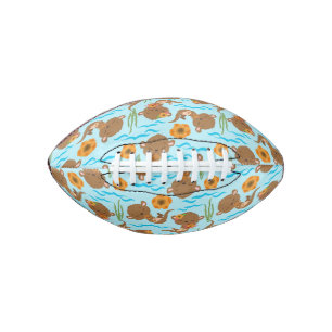 Otterfamilie Oranje Bloemen Bloemrijk Waterdieren American Football
