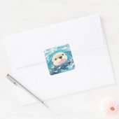 Otterfantastisch Waterpretje Vierkante Sticker (Envelop)