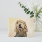 Otterhondschildering - Kute Original Dog Art Briefkaart (Staand voorkant)