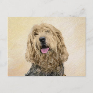 Otterhondschildering - Kute Original Dog Art Briefkaart