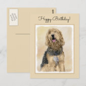 Otterhondschildering - Kute Original Dog Art Briefkaart (Voorkant / Achterkant)