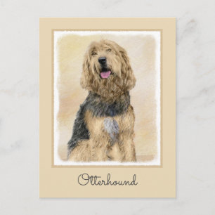 Otterhondschildering - Kute Original Dog Art Briefkaart