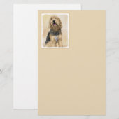 Otterhondschildering - Kute Original Dog Art Briefpapier (Voorkant / Achterkant)