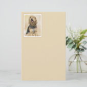 Otterhondschildering - Kute Original Dog Art Briefpapier (Staand voorkant)