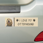 Otterhondschildering - Kute Original Dog Art Bumpersticker (Op auto)