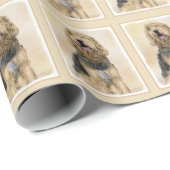 Otterhondschildering - Kute Original Dog Art Cadeaupapier (Rol Hoek)