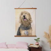 Otterhondschildering - Kute Original Dog Art Hangend Wandkleed (Slaapkamer)