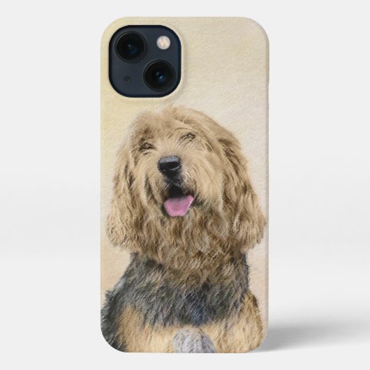 Otterhondschildering - Kute Original Dog Art iPhone Hoesje (Achterkant)