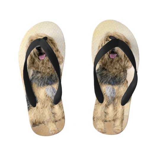 Otterhondschildering - Kute Original Dog Art Kinder Teenslippers (Voetbed)
