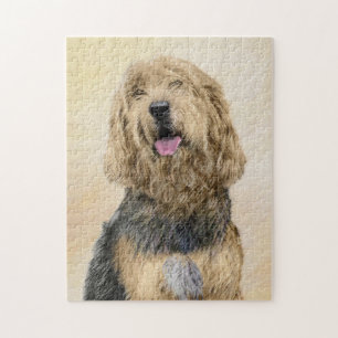 Otterhondschildering - Kute Original Dog Art Legpuzzel