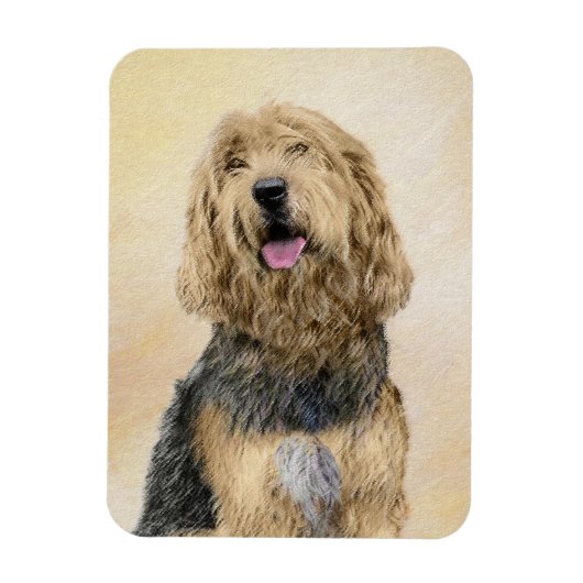 Otterhondschildering - Kute Original Dog Art Magneet (Verticaal)