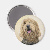 Otterhondschildering - Kute Original Dog Art Magneet (Voorkant / Achterkant)