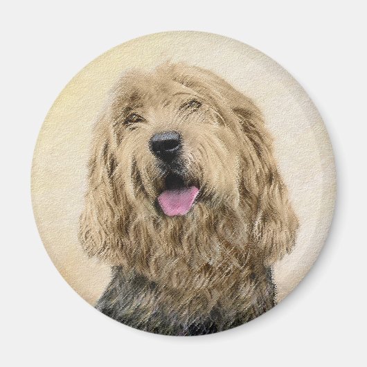 Otterhondschildering - Kute Original Dog Art Magneet (Voorkant)