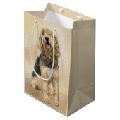 Otterhondschildering - Kute Original Dog Art Medium Cadeauzakje (Voorkant Gekanteld)