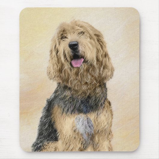 Otterhondschildering - Kute Original Dog Art Muismat (Voorkant)