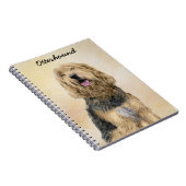 Otterhondschildering - Kute Original Dog Art Notitieboek (Rechterzijde)