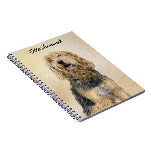 Otterhondschildering - Kute Original Dog Art Notitieboek (Rechterzijde)